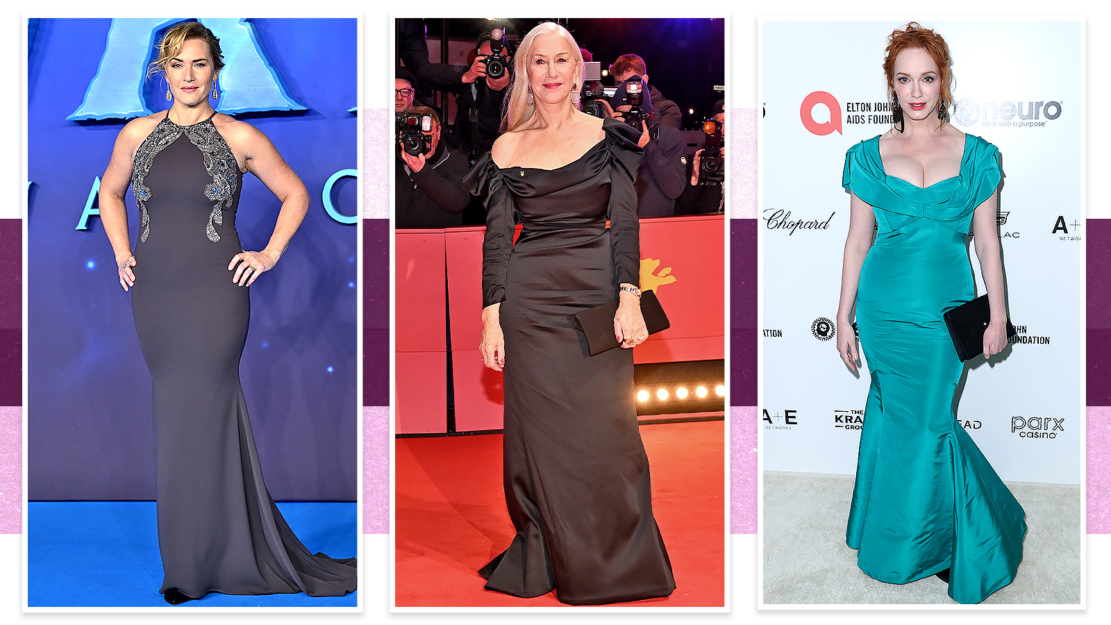 Kate Winslet, Helen Mirren and Christina Hendricks have Hestia (hourglass) shapes